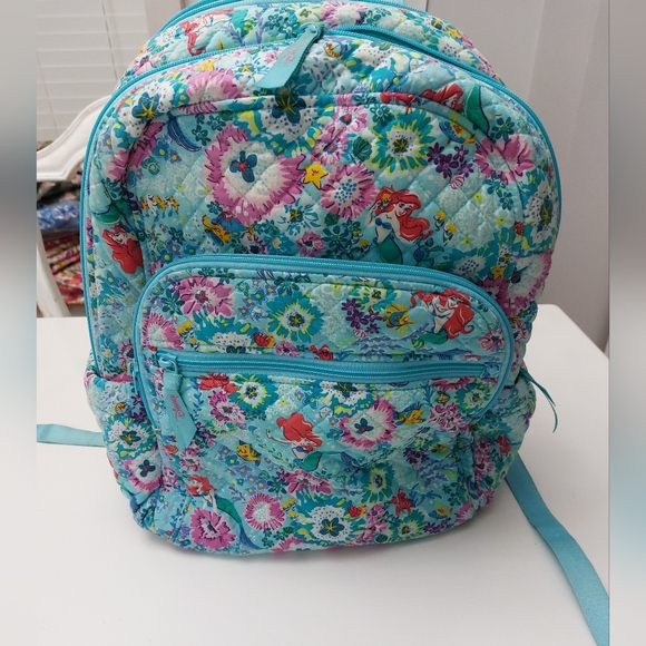 Vera Bradley Disney Little Mermaid Campus Backpack - Picture 1 of 12